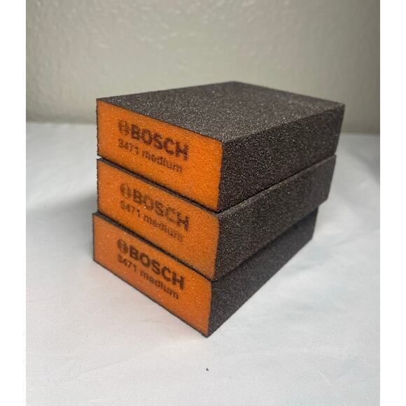 Bosch Expert S471 Foam Sanding Block, Medium Grade, Orange - Pack of 3 - Picture 2 of 3